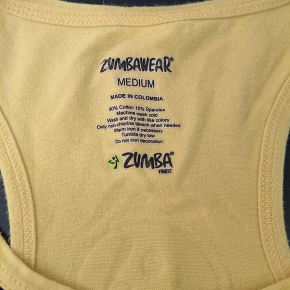 Zumba Black and Yellow top. Medium Size - Picture 9 of 16